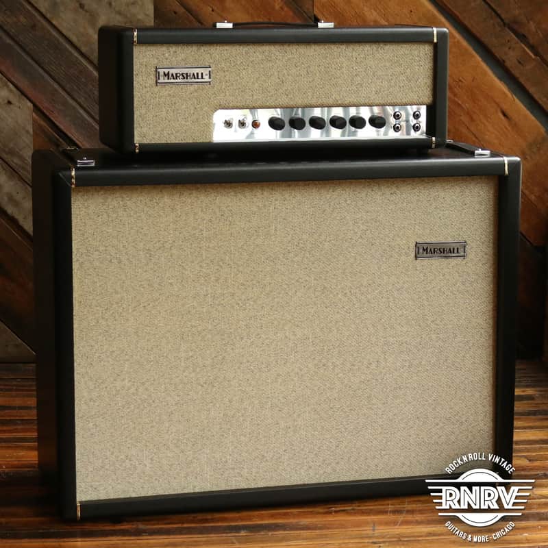 Marshall JTM45 O/S Offset Limited Edition 45-Watt 4x12" Guitar Amp Half Stack 2004 - Black / Beige image 1