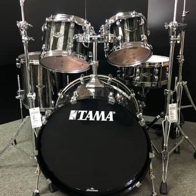 Tama Starclassic Performer B/B Black Clouds Silver Linings 4 piece shell kit w/ matching snare image 1