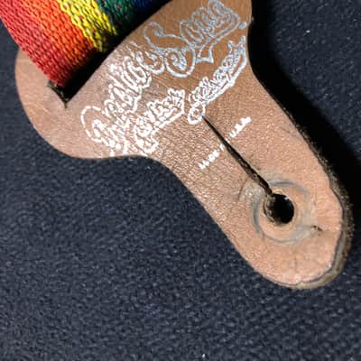 Belle et authentique sangle Doctor Song fabriquée aux USA 70s Rainbow arc-en-ciel image 2