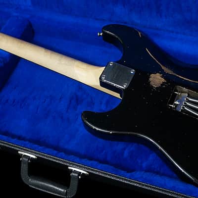 Friedman USA Custom Shop Vintage S in Silver Metallic Stars over Black image 8