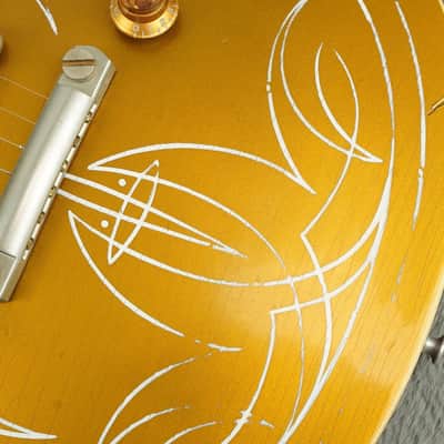 2014 Gibson Billy Gibbons Pinstripe Les Paul Goldtop, Aged / Signed image 17