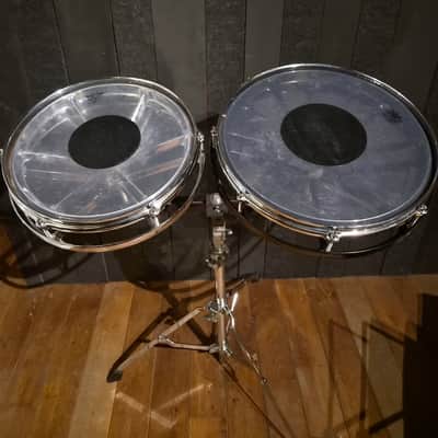 Remo Set 12" and 14" including stand 1990s - Chrome and black image 2