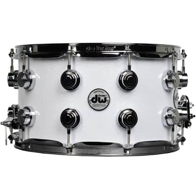 Drum Workshop Collectors Series 8x14 Snare Drum - White Glass image 1