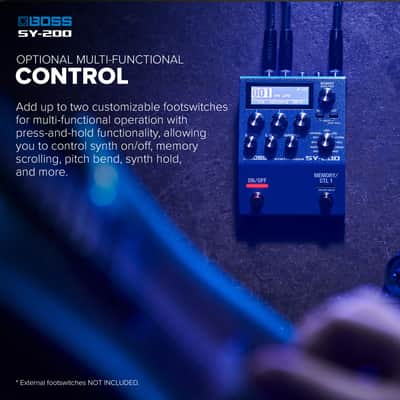 BOSS SY-200 SYNTHESIZER EFFECTS PEDAL – Advanced BOSS Polyphonic Guitar Synth Technology in a Streamlined 200 Series Pedal for any Guitar or Bass – Full MIDI I/O – 128 Memories – 171 Synth Sounds image 6