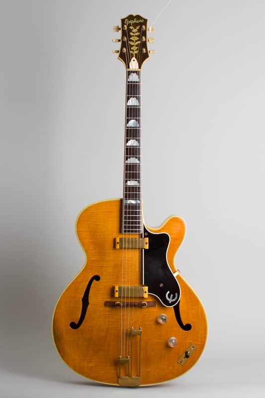 Epiphone Zephyr Deluxe Cutaway Arch Top Hollow Body Electric Guitar (1954), ser. #68425, original hard shell case. image 1