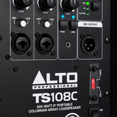 Alto Professional TS108C 600W Portable Column Array PA Speaker Bluetooth DSP image 12