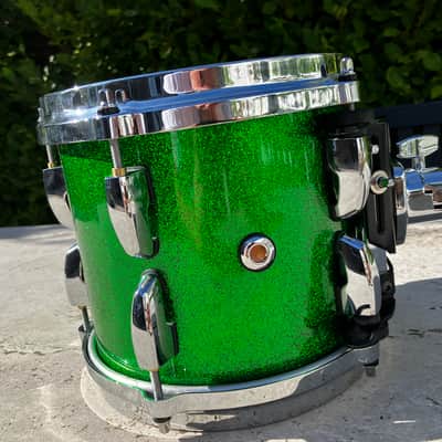 ✮ULTRA RARE✮ PEARL MASTERS MCX 100% Maple 8" X 7" Tom✮LACQUER EMERALD SPARKLE !✮ image 7