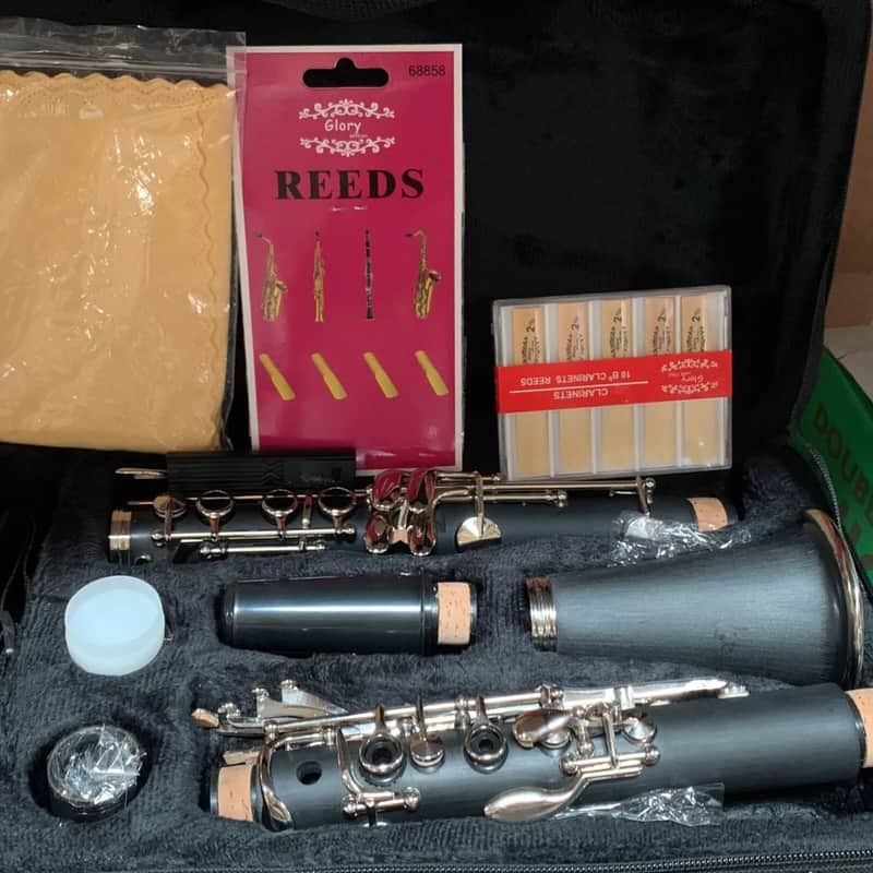 NEW B Flat Clarinet Ebonite Clarinet Nickel-Plated Full Student School Set image 1