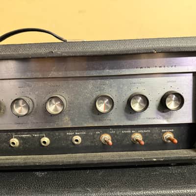 Silvertone Model 1484 Twin Twelve 60-Watt Guitar Head 1960s - Gray image 3