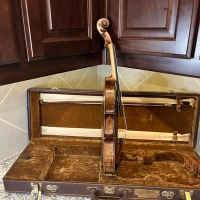 *Video demo* Flamed Fiddle Vintage c. 1880-1910 -Full size 4/4 image 9