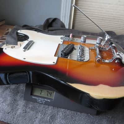 Tele tremlo sunburst loaded body Telecaster sunburst body - Sunburst image 4