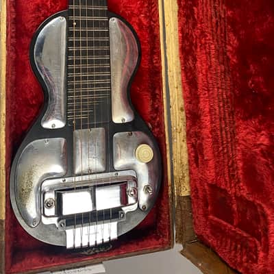 Rickenbacker  ( Rickenbacher) Electro -6 String - Lap Steel - Black with Chrome panels  40's? With  OHSC image 9