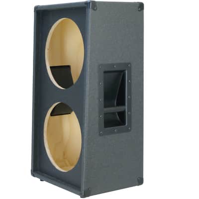 2x12 Vertical Guitar speaker empty cabinet charcoal black tolex US made image 1