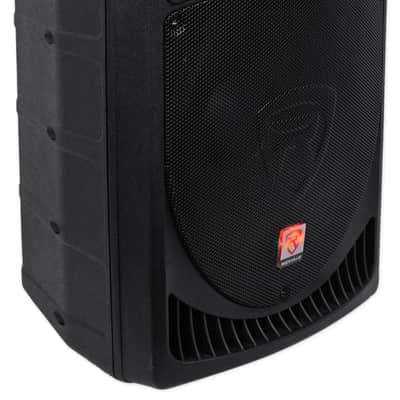 2) Rockville RPG15 15" Powered 1000w DJ PA Speakers+LED Stands+Facade+(2) Mics image 16