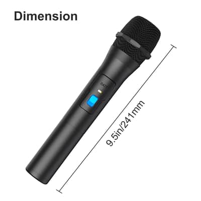 2PCS Professional VHF Wireless Microphone System – Handheld Mics with USB Receiver for Karaoke, Conferences, and Events image 2