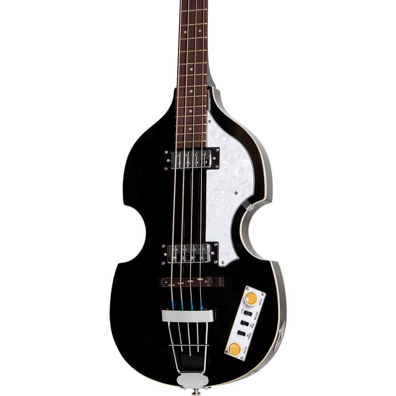 Hofner Ignition PRO Violin Bass, Trans Black, Teacup knobs image 1