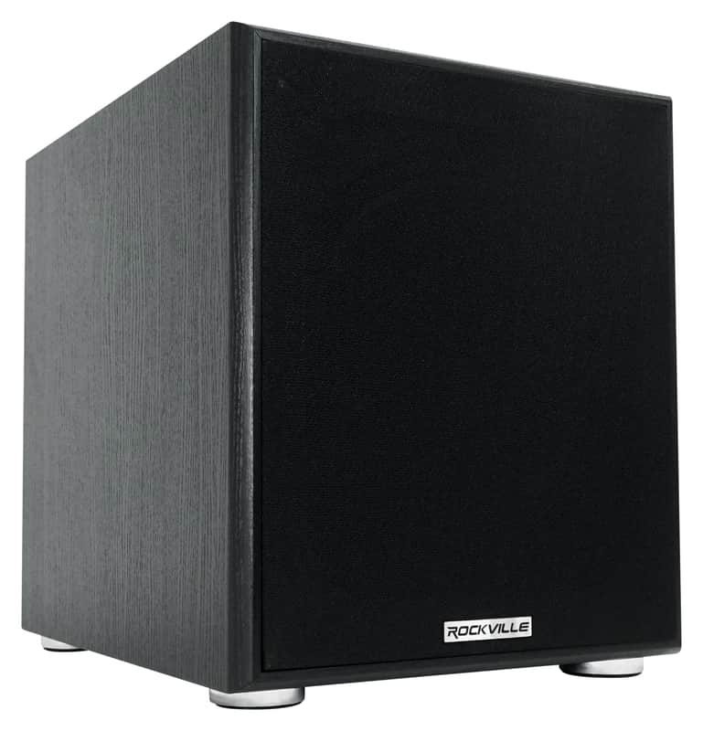 Rockville Rock Shaker 10" Inch Black 600w Powered Home Theater Subwoofer Sub image 1