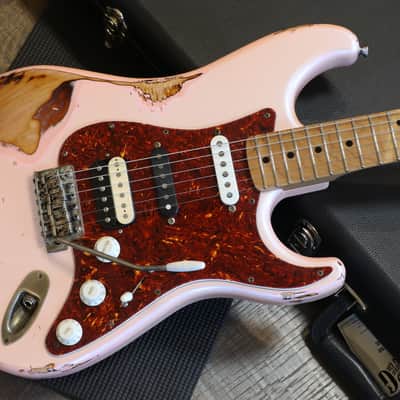 2026 LsL Instruments Saticoy Electric Guitar Metallic Pink on Sunburst Relic + OHSC image 3