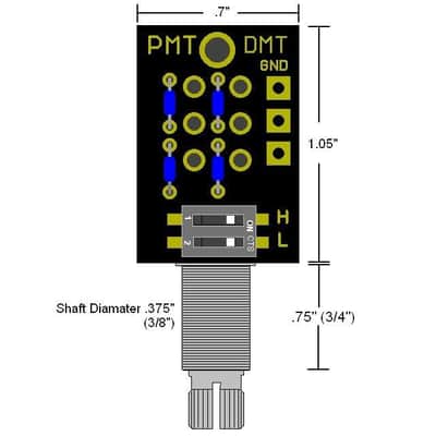 DMT Passive Dual Mode High & Low Pass Tone Control-Long Shaft image 2
