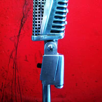 Vintage 1960's Claricon 38-503 dynamic microphone High Z Satin Chrome w cable image 7