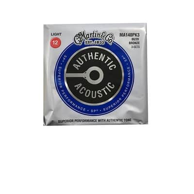 Martin Guitar Strings - 3-Pack - Acoustic - Light - 80/20 Bronze MA170