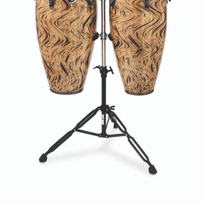 Latin Percussion LP Aspire 10 - 11" Conga Set - Oak Havana Cafe  w/ Stand (LPA646-HC) image 2