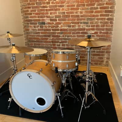 C&C Drum Kit 2019 - Light Aged Maple with Humes & Berg bags image 2