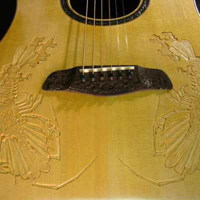 Blueberry Handmade Dreadnought Acoustic Guitar Lobster Motif - Built to Order image 7