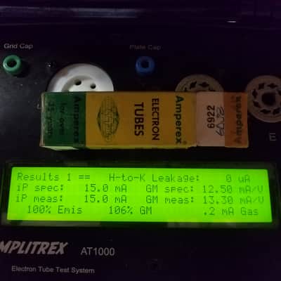 Amperex 6922 tNOS AT1000 TESTED Balanced! PI Vacuum Tube Rare D getter PQ Premium Quality USA Gold Pins E88CC dual triode 1958-1961 image 2