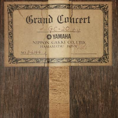 Yamaha GC-20 Concert Classical Guitar Handmade by Toshiro Kato in 1986 Solid Spruce, Madagascar Rosewood (Excellent!) image 17