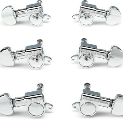 Grover 205C Mini Rotomatics Tuning Machines Set - 3+3 - Chrome image 2