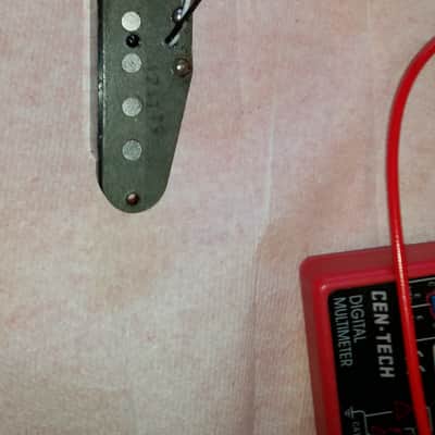 FENDER STRATOCASTER PICKUP 1979 Grey Bottom, meter read 6.52 image 5
