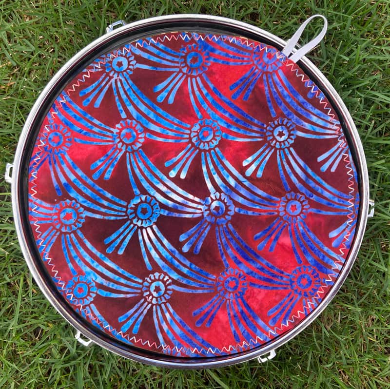 10" reversible Drum Bunny cotton drum cover - partial mute - dampener - compare to Big Fat Snare Drum Quesadilla, Drum Tortilla image 1