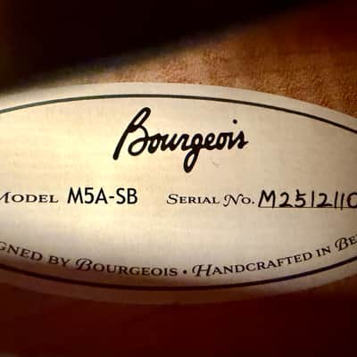Bourgeois M5A Mandolin - Sunburst image 16