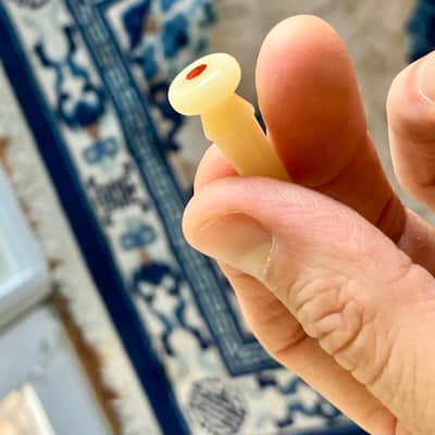Martin Custom Shop Bone Bridge Pins & Strap Button - 2025 image 4