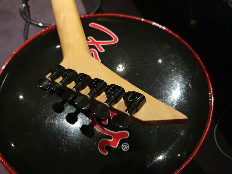 Jackson Japan Dinky DK2 Dinky signed hand painted Hot Rod Flames