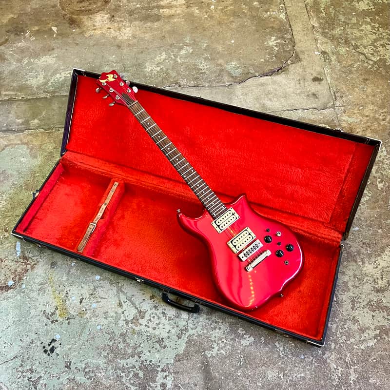 「伸也」KAWAIカワイ F-I Jr 80年代ジャパンビンテージギター Kawai F-V c 1980 - Cherry red metallic original vintage MIJ Japan