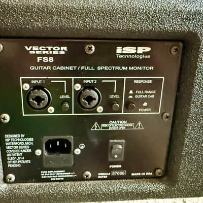 Made in USA ISP Technologies Vector FS8 175-watt Full Spectrum FRFR Powered Cabinet Monitor Speaker for Amp Modelers - 2020s - Black image 4