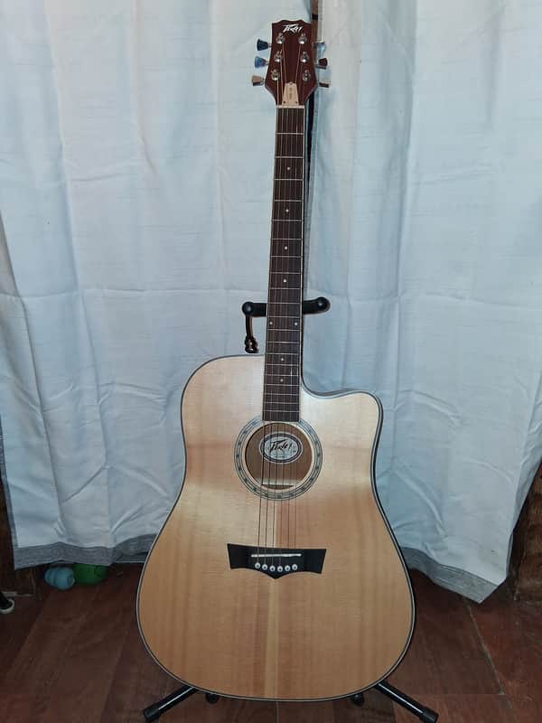 Peavey DW-2 Dreadnought Acoustic/Electric Guitar with Built-In Tuner 2010s - Natural image 1