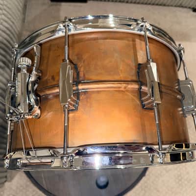 Ludwig CopperPhonic 8x14" 10-Lug Snare Drum 2017 - Present - Raw Patina Copper image 8