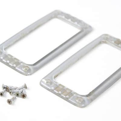 RARE 1962 Vintage Gretsch Ronny Lee Perl Mounting Neck/Bridge Pickup Ring Set w/Original Screws USA 1960s image 2