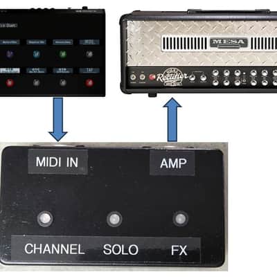Dual / Triple Rectifier (non-multiwatt) Bigfoot-Style Footswitch MIDI Interface Adapter for Mesa Boogie - Voodoo Lab MIDI Alternative image 5