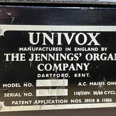 Jennings Univox 1950’s valve synthesizer image 6