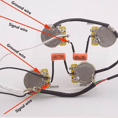Full Alpha Size Potentiometers LES PAUL OR SG Guitar Wiring Harness Prewired KIT READY image 10
