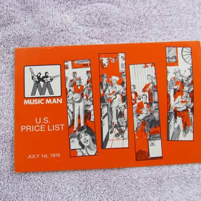 1976 Music Man Price List Amps AND Stingray Bass & Guitar Cool Vintage Music Man Price List Excellent Condition image 1