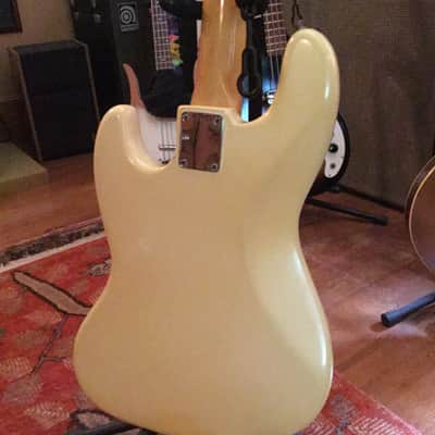 Fender Concentric Knob, Stack Pot 1961 JAZZ BASS Olympic white matching Headstock 6/61 on bottom of neck image 6