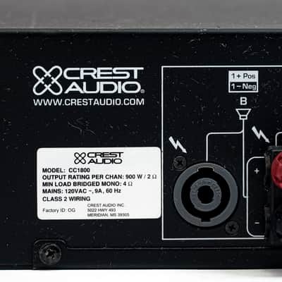 Crest Audio CC 1800 2 Channel Power Amplifier (2RU) image 6