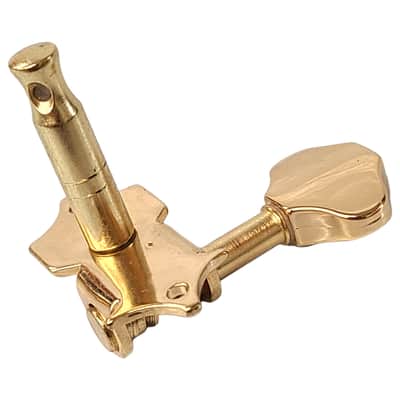 Gold 3x3 Tuning Pegs Guitar Scalloped Buttons Butterbean Vintage Open Gear Keys image 2