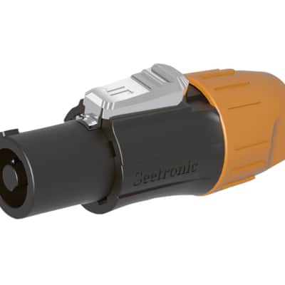 Seetronic SAC3FCB-N-W + SAC3MCB-N-W Power Pro Twist Cable Connector - black, black/orange image 2