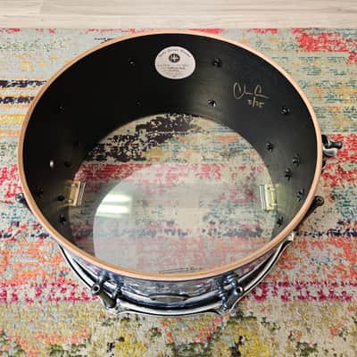 Bucks County Drum Co. 14x7" Relic Series Mahogany Snare in Charcoal Pearl image 11